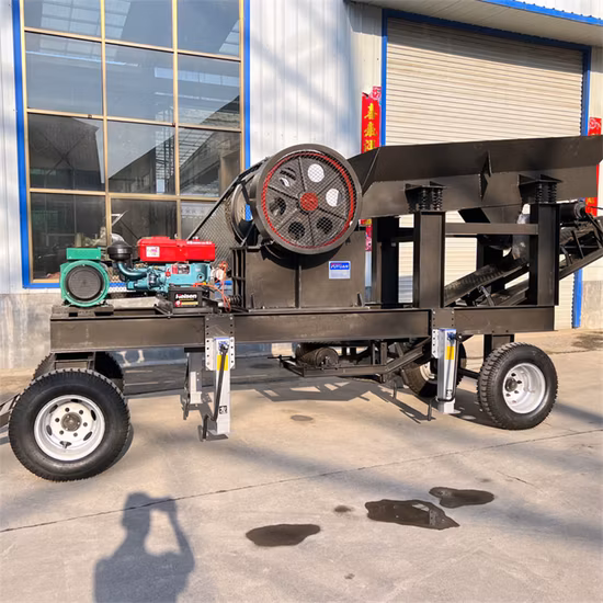 5-50tph Portable Diesel Stone Rock Limestone Jaw Crusher for Mining